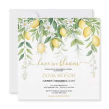 Lemon Blossom Bridal Shower Invitation 