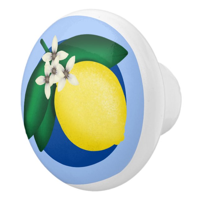 Lemon Blossom Ceramic Knob (Right)