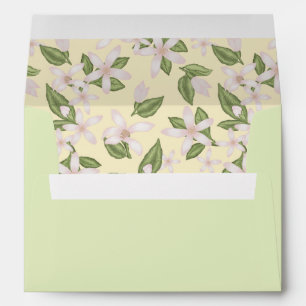 Lemon Blossom Envelope – Pink & Green