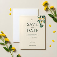 Lemon Blossom Floral Tree Elegant Minimal Wedding