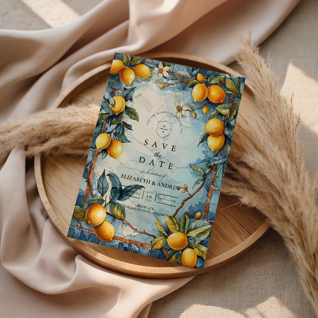 Lemon Blossom Garden Wedding Save The Date (Creator Uploaded)