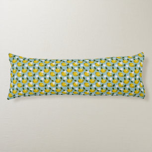 Lemon Blossom Pattern Fresh Citrus & Floral Summe Body Cushion