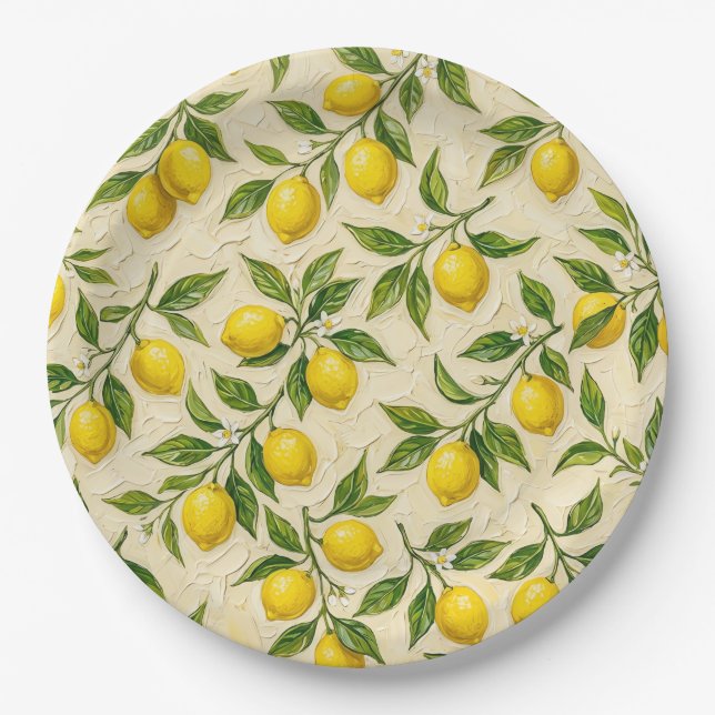 Lemon Blossom Pattern Plate (Front)