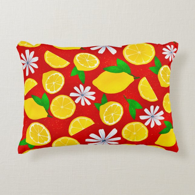 Lemon Blossom Pillow Cover  (Front)
