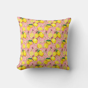 Lemon Blossom Pink Pillow