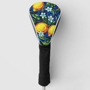 Lemon & Blue Majolica Print Driver Cover