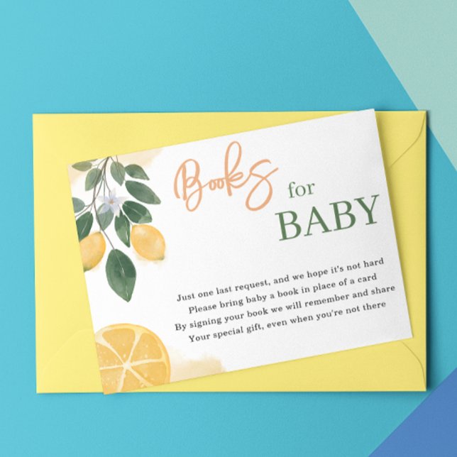 Lemon Books for Baby Shower Enclosure Card (Creator Uploaded)