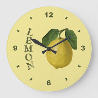 Lemon~Botanical Clock~Kitchen~Any Colour Large Clock
