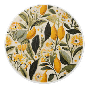Lemon Botanical Grove Ceramic Knob