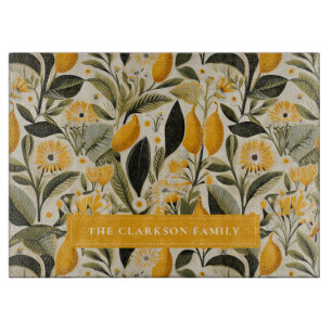 Lemon Botanical Grove Cutting Board