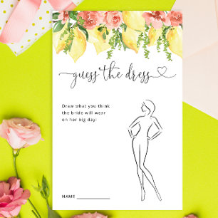 Lemon Botanical Guess the Dress Bridal Shower Game