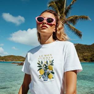 Lemon Botanical Italian Summer Mediterranean T-Shirt