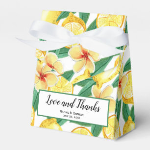 Lemon Botanical Love and Thanks Wedding  Favour Box