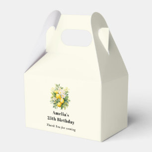 Lemon Bouquet with White Blossoms Favour Box