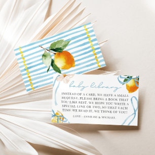 Lemon & Bows Boys Books for Baby Library Enclosure Card