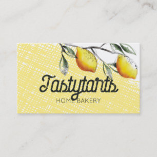 lemon branch cooking baking catering business c... business card