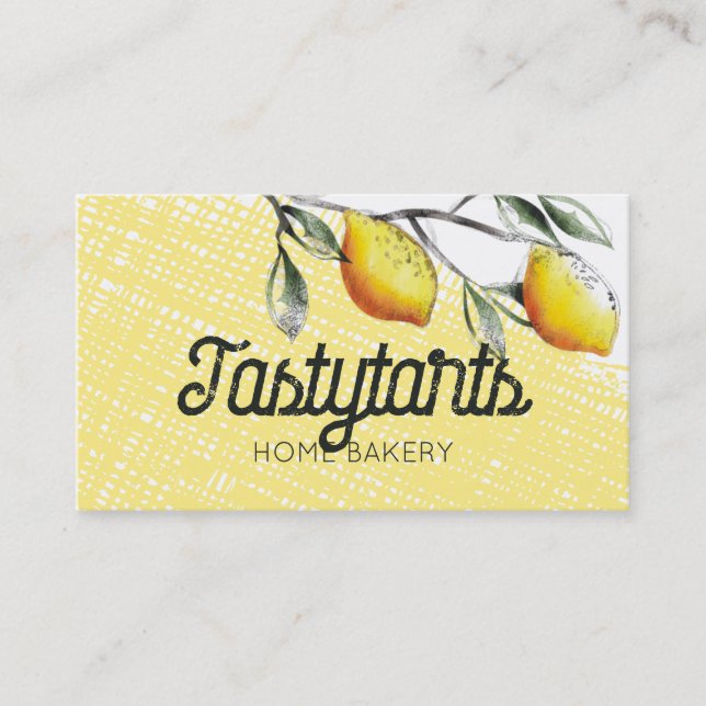 lemon branch cooking baking catering business c... business card (Front)