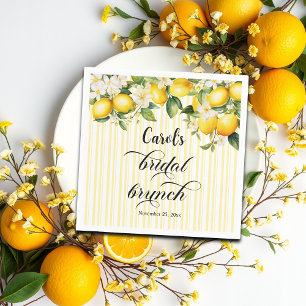 Lemon Branch Mediterranean Summer Bridal Brunch Napkin