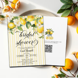 Lemon Branch Mediterranean Summer Bridal Shower Invitation