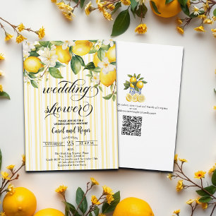 Lemon Branch Mediterranean Summer Wedding Shower Invitation