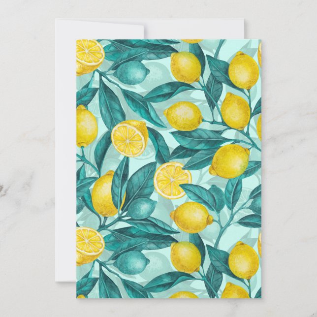 Lemon branches in blue and yellow (Front)