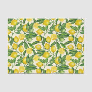 Lemon branches in green and yellow tissue paper