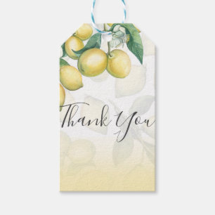 Lemon Branches White & Yellow Country Rustic Favou Gift Tags