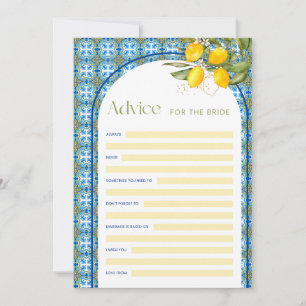  Lemon Bridal Shower Advice For The Bride Card