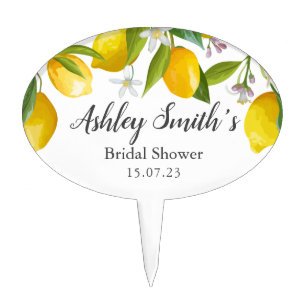 Lemon bridal shower cake pick