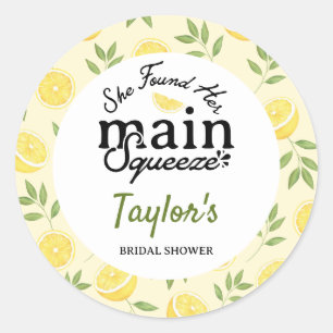 Lemon Bridal Shower  Classic Round Sticker