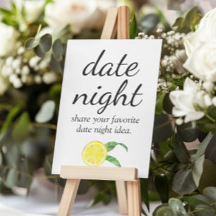 Lemon Bridal Shower Date Night Sign