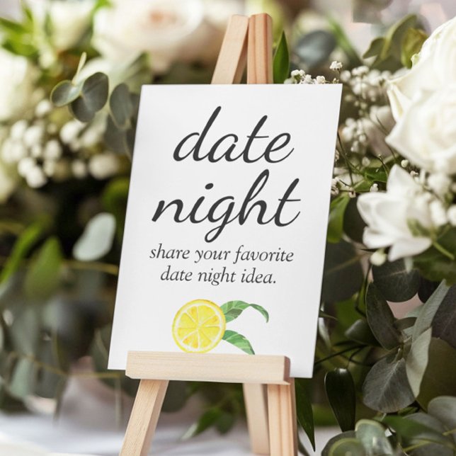 Lemon Bridal Shower Date Night Sign (Creator Uploaded)