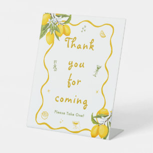 Lemon Bridal Shower Favour Pedestal Sign