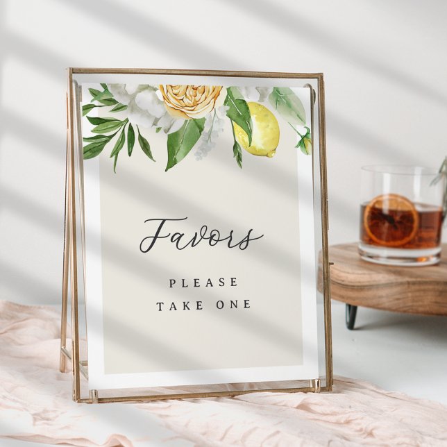 Lemon Bridal Shower Favour Table Sign (Creator Uploaded)