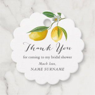 Lemon Bridal shower Favour Tags