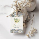 Lemon Bridal Shower Gift Tags<br><div class="desc">Thank your guests with these tastefully designed favour tags,  featuring a cheerful thank you message on the back. The front showcases the collection's signature watercolor lemons and tile motif,  making each favour a memorable keepsake.</div>