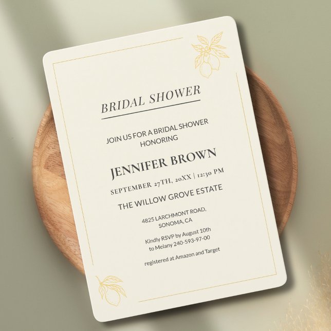 Lemon Bridal Shower Invitation | Citrus Invite (Creator Uploaded)