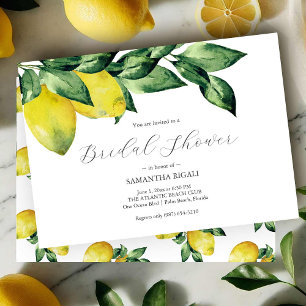 Lemon Bridal shower invitations   Horizontal