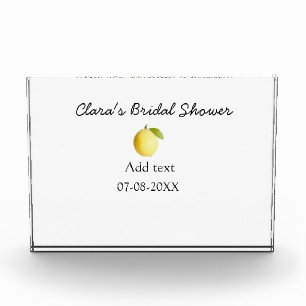 Lemon bridal shower modern simple minimal rustic b photo block