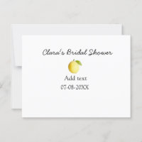 Lemon bridal shower modern simple minimal rustic b