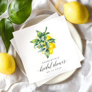Lemon Bridal Shower Napkin
