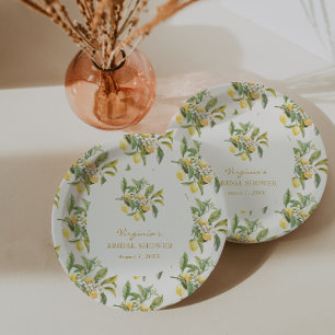 Lemon Bridal Shower Paper Plate
