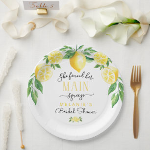 Lemon Bridal Shower Paper Plates