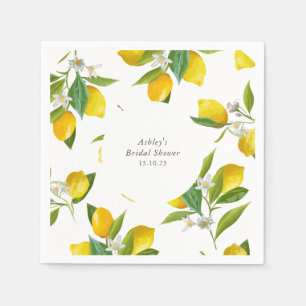 Lemon bridal shower personalised party napkin