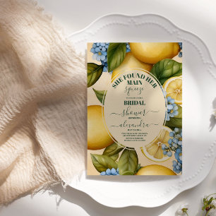 Lemon bridal shower She found her main squeeze Invitation