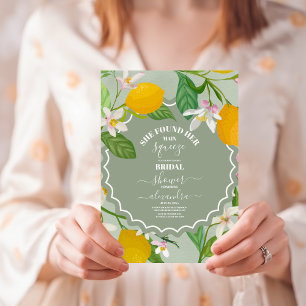 Lemon bridal shower She found her main squeeze Invitation
