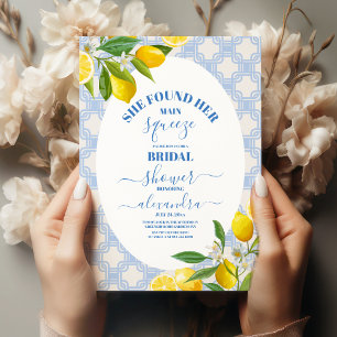Lemon bridal shower She found her main squeeze Invitation