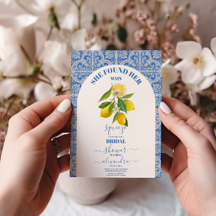 Lemon bridal shower She found her main squeeze Invitation