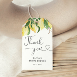 Lemon Bridal Shower Thank you Favor Tags
