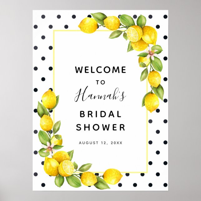 Lemon Bridal Shower Welcome Sign (Front)